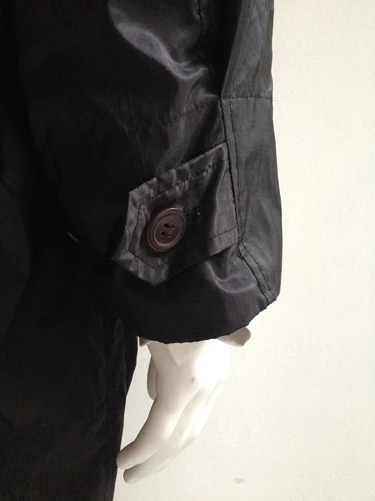 Issey Miyake Windcoat black foldable parka — 1990s