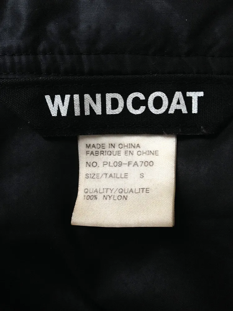 Issey Miyake Windcoat black foldable parka — 1990s