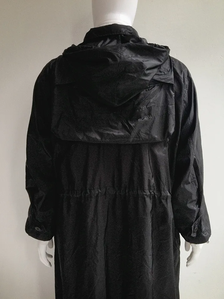 Issey Miyake Windcoat black foldable parka — 1990s