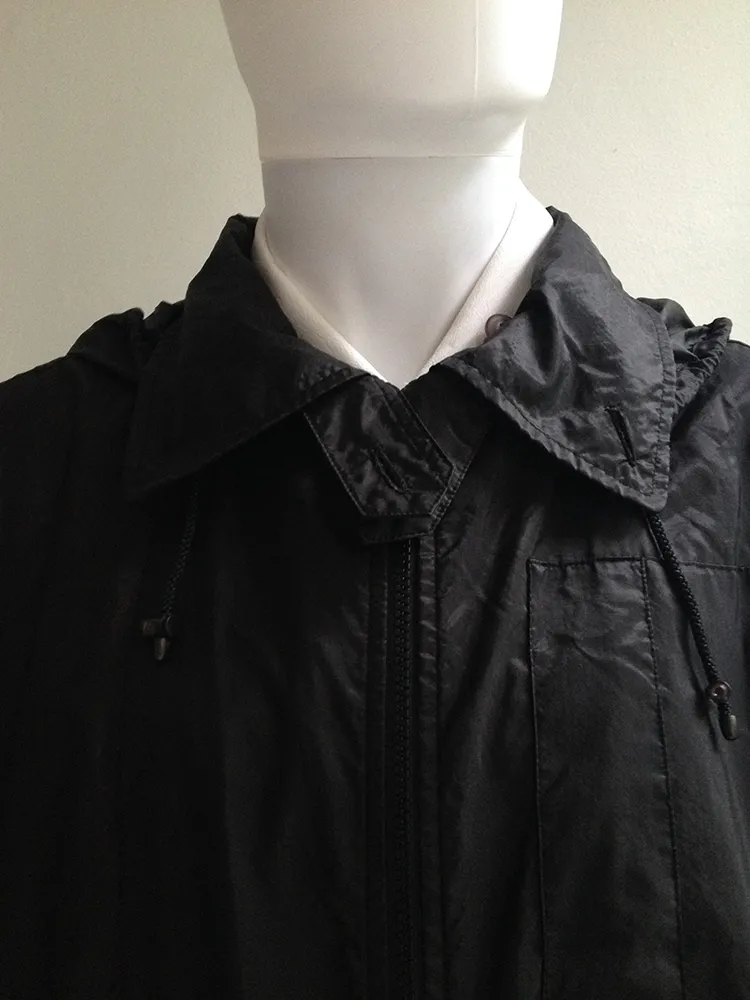 Issey Miyake Windcoat black foldable parka — 1990s