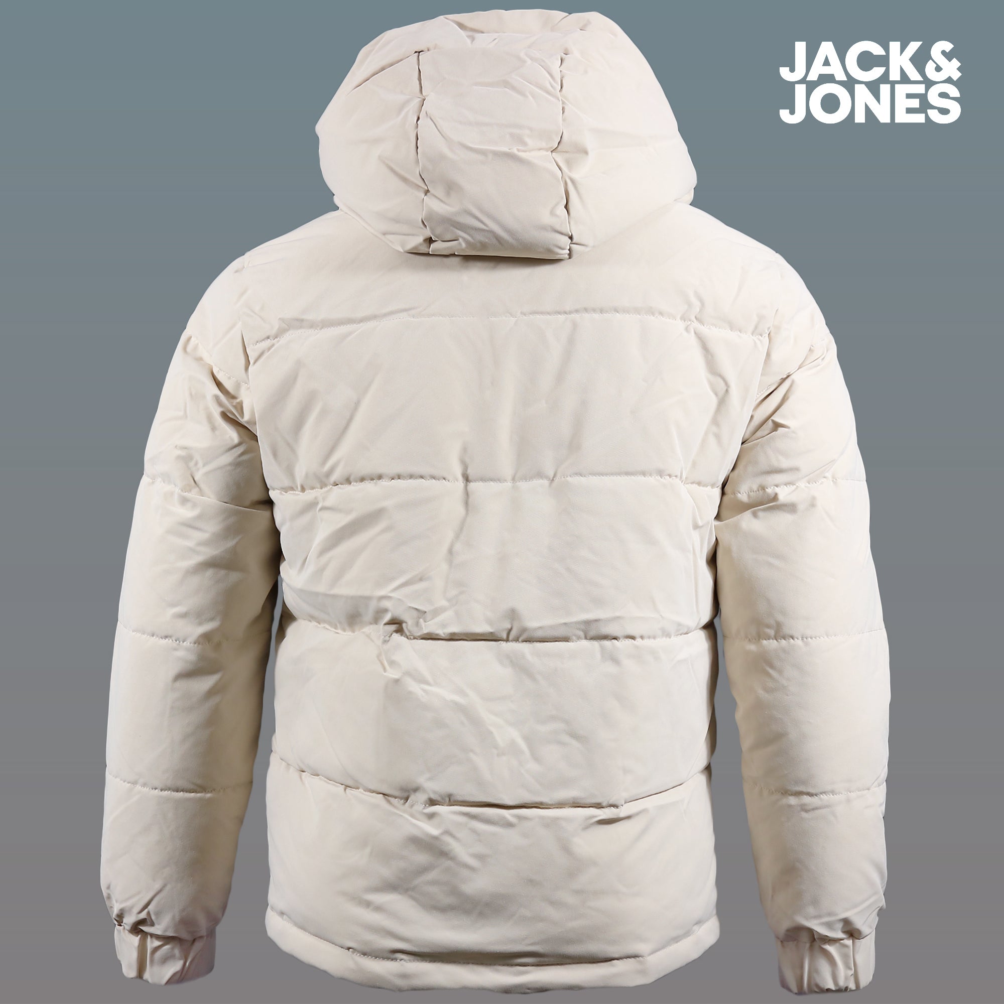 Jack And Jones Moonbeam Puffer Jacket With Hidden Pocket | Cream Puffer Jacket