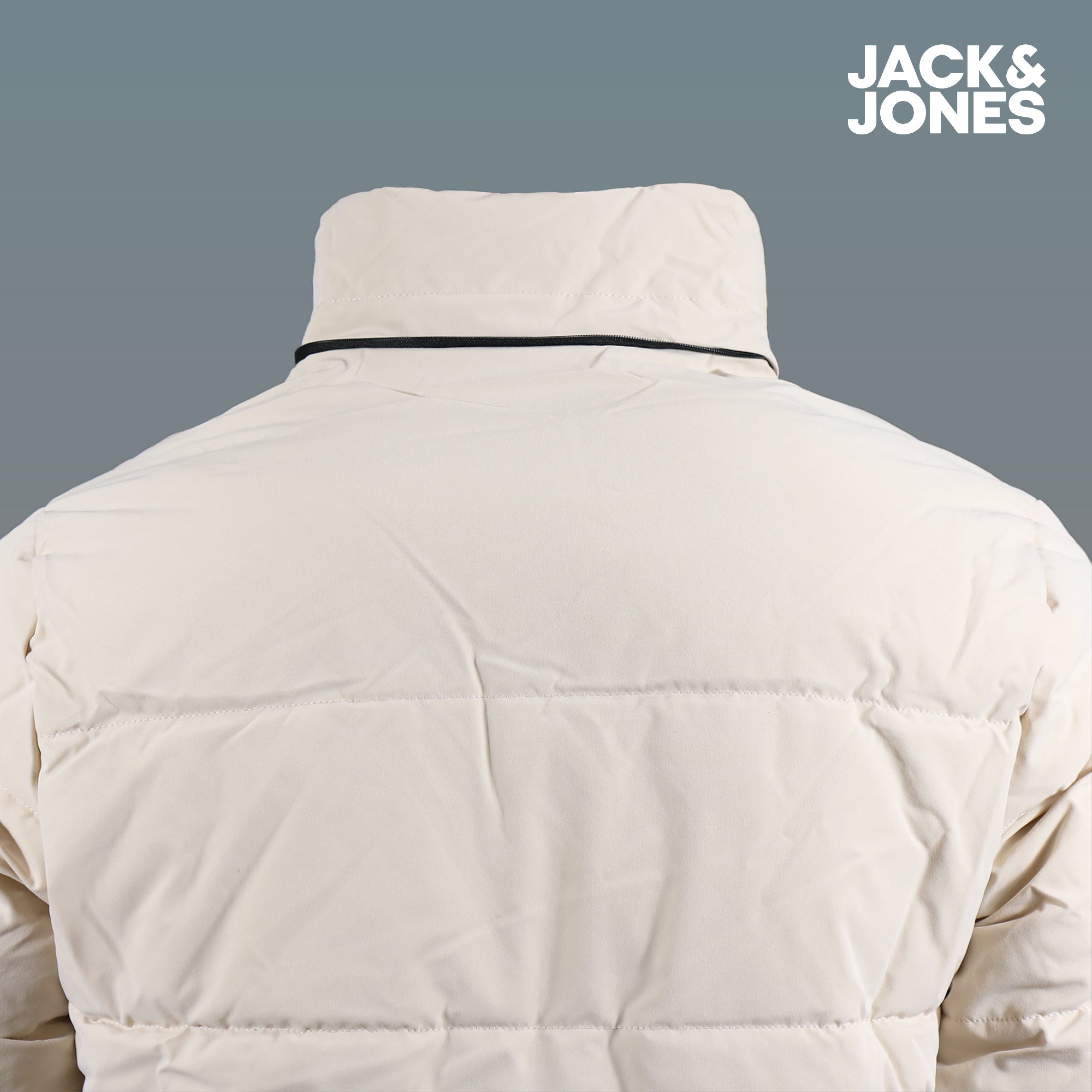 Jack And Jones Moonbeam Puffer Jacket With Hidden Pocket | Cream Puffer Jacket