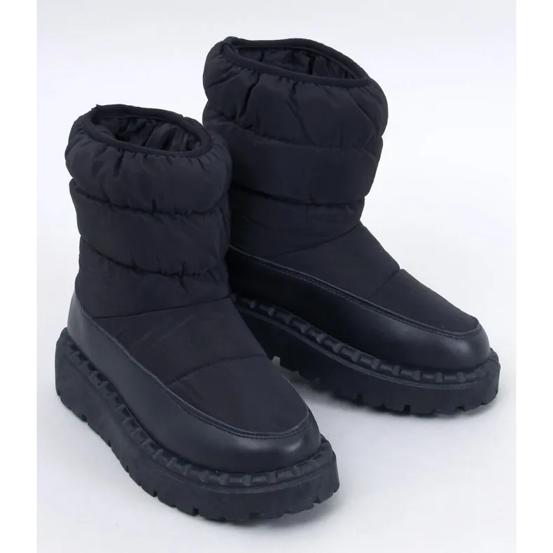 Javier Black nylon snow boots