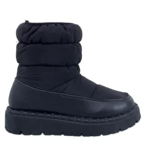 Javier Black nylon snow boots