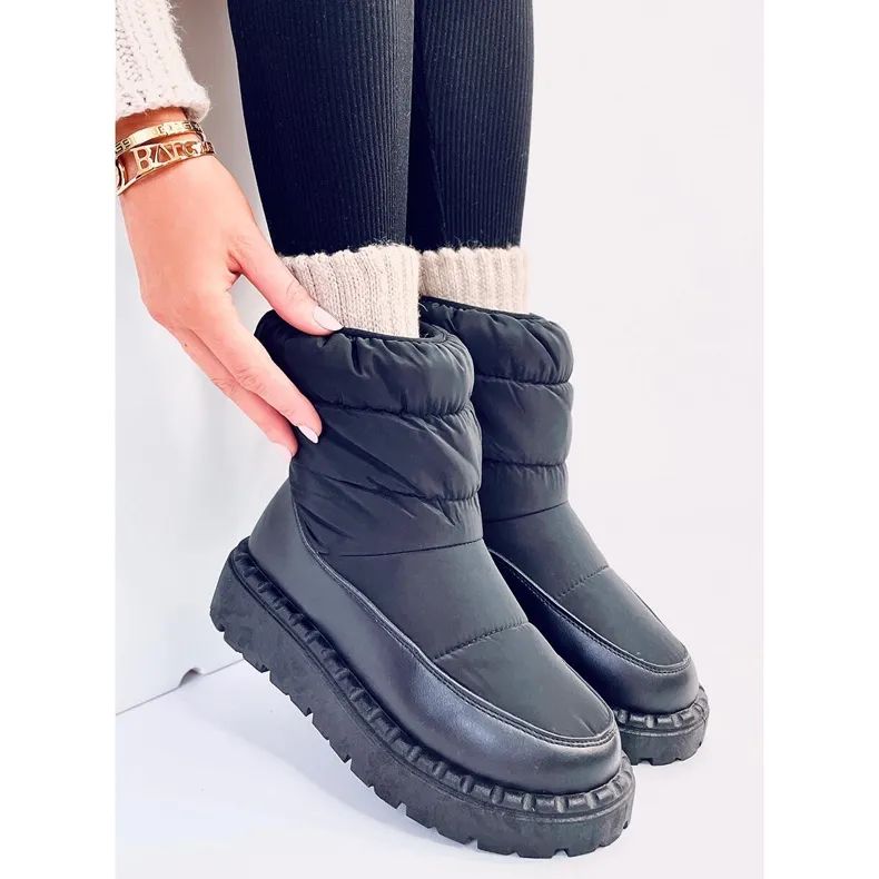 Javier Black nylon snow boots