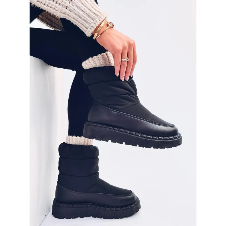 Javier Black nylon snow boots