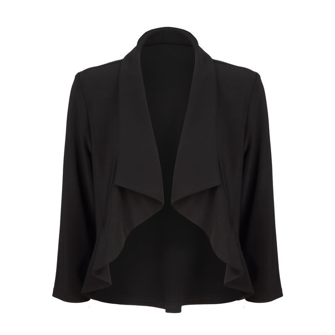 JERSEY JACKET WITH 3/4 SLEEVE Woman Black