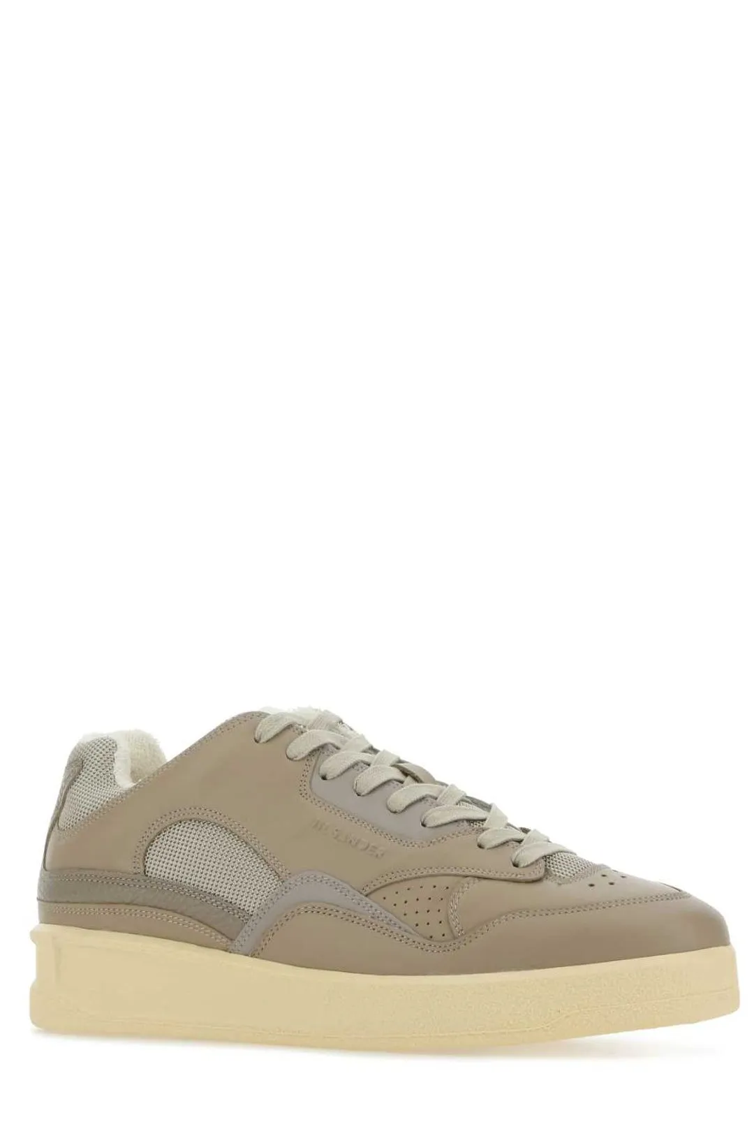 Jil Sander Logo Embossed Lace-Up Sneakers