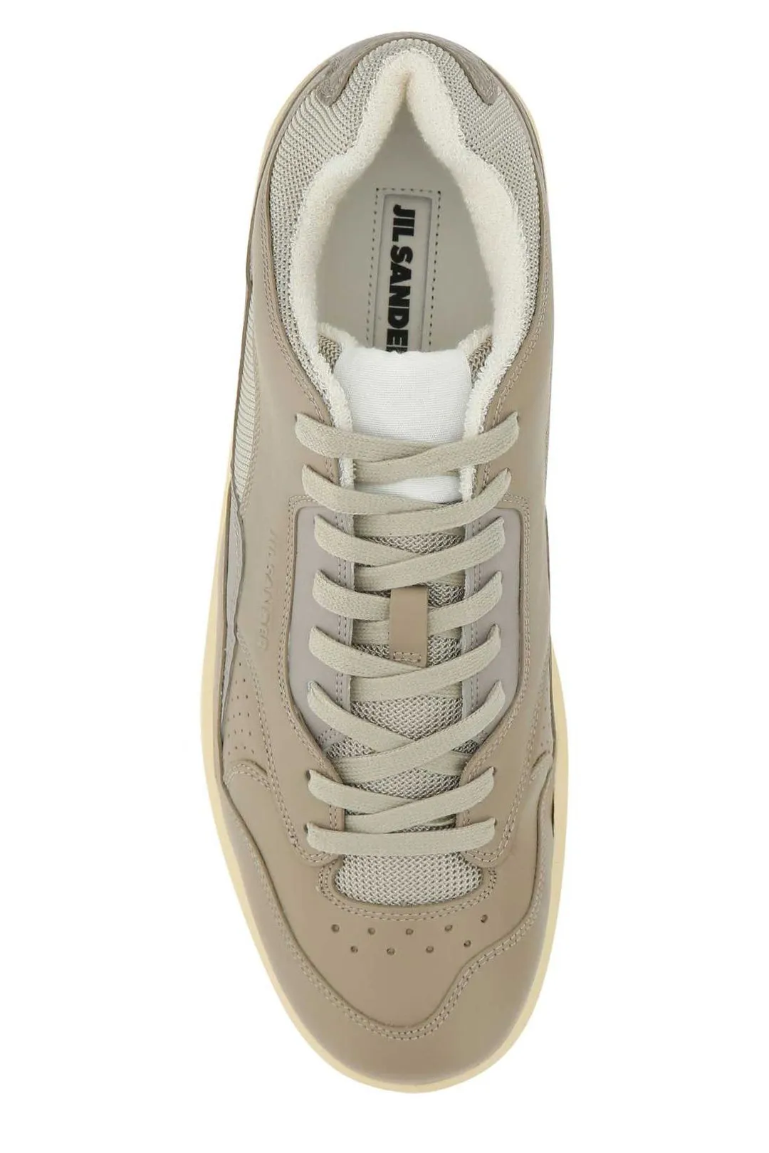 Jil Sander Logo Embossed Lace-Up Sneakers