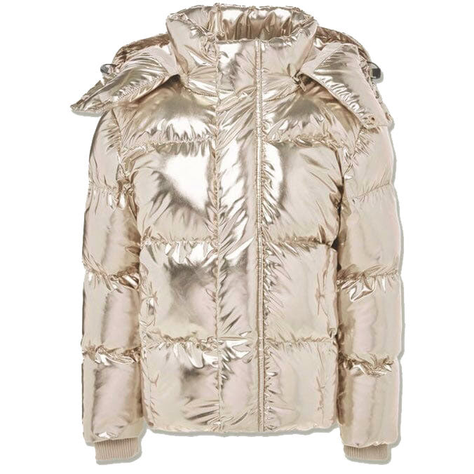 Jordan Craig Metallic Hooded Bubble Toddler Jacket Metallic Gold