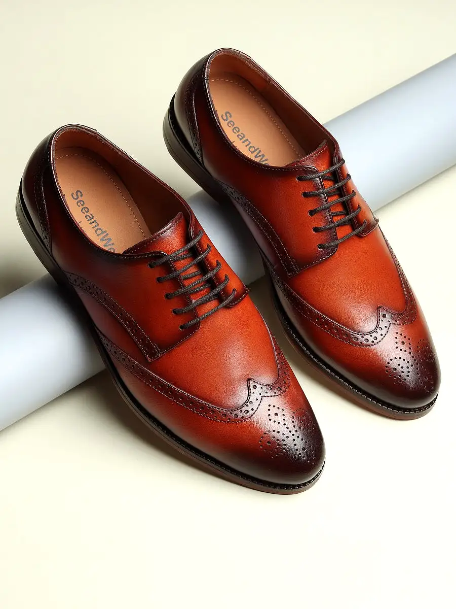 Kasper Brogue Leather Sole Shoes