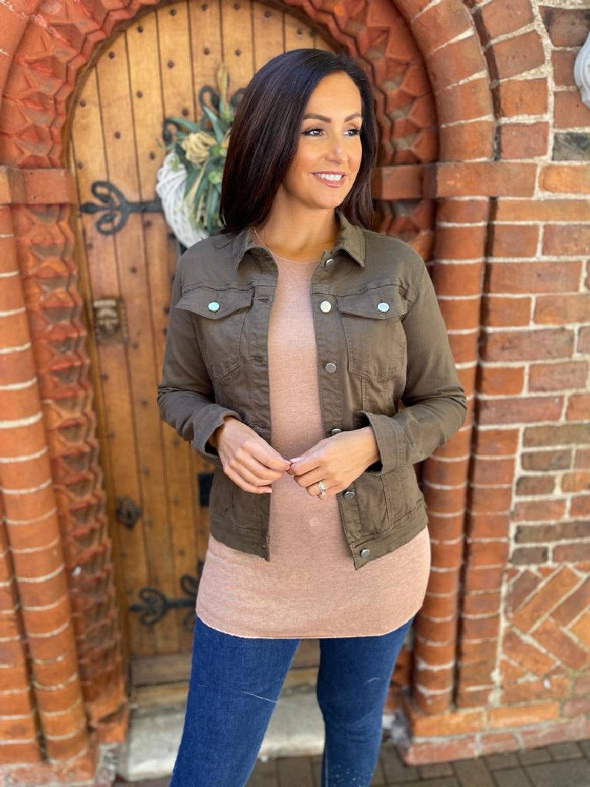 Khaki Denim Jacket