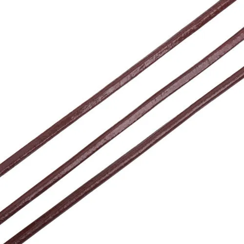 Leather Cord, Cowhide Leather Cord, (Dyed), Saddle Brown, Round, 2mm