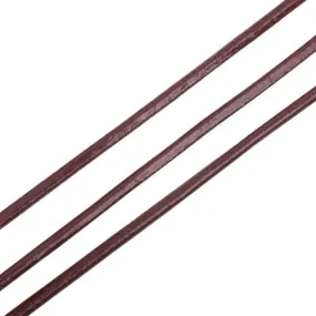 Leather Cord, Cowhide Leather Cord, (Dyed), Saddle Brown, Round, 2mm