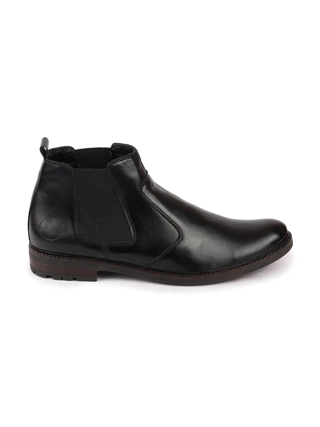 Men Black Chelsea Slip On Boots