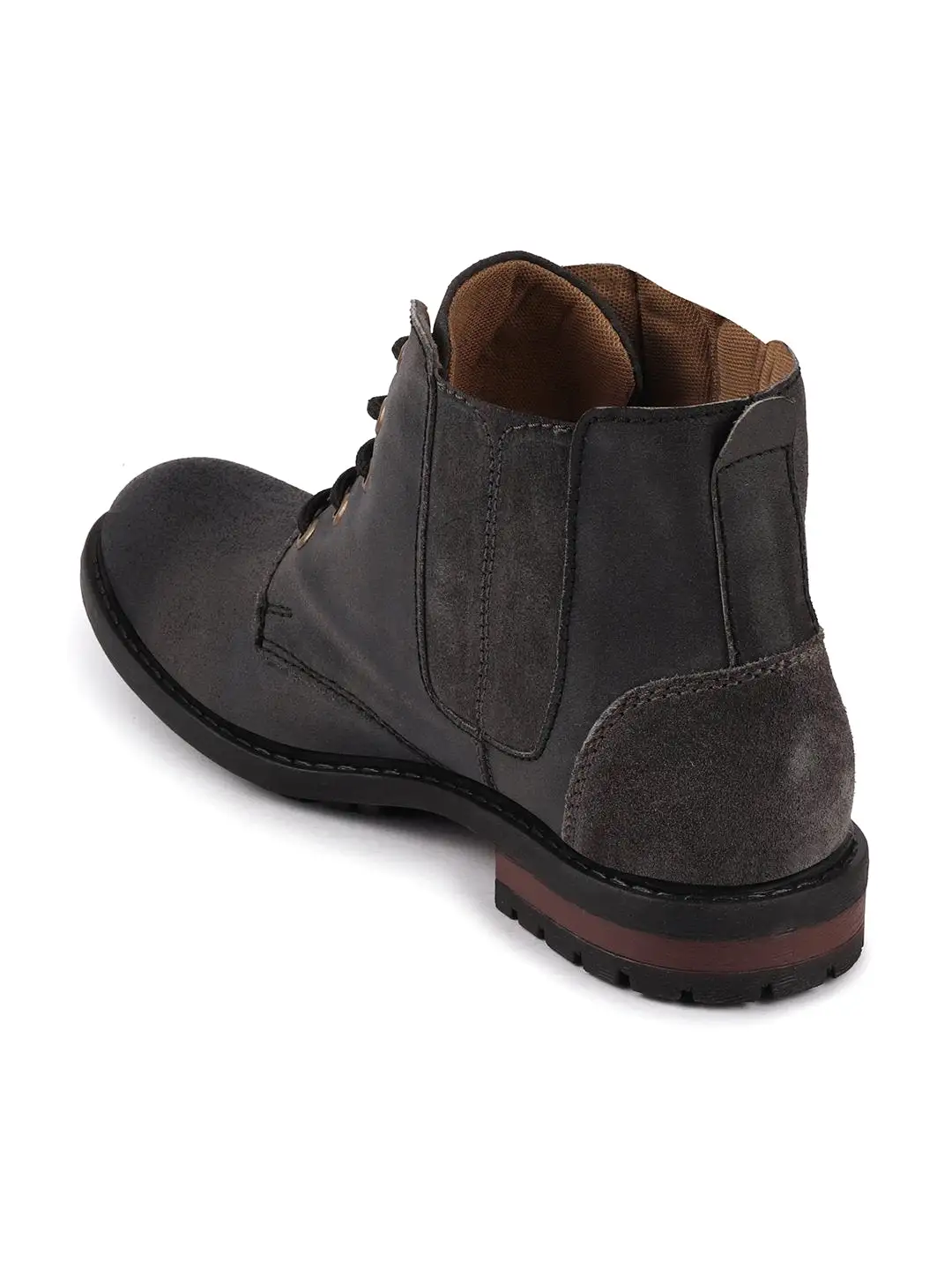 Men Black Outdoor Chelsea Leather Boots