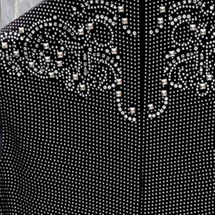 Men's Luxury Rhinestone Diamond Punk Style Slim Fit Streetwear Jacket