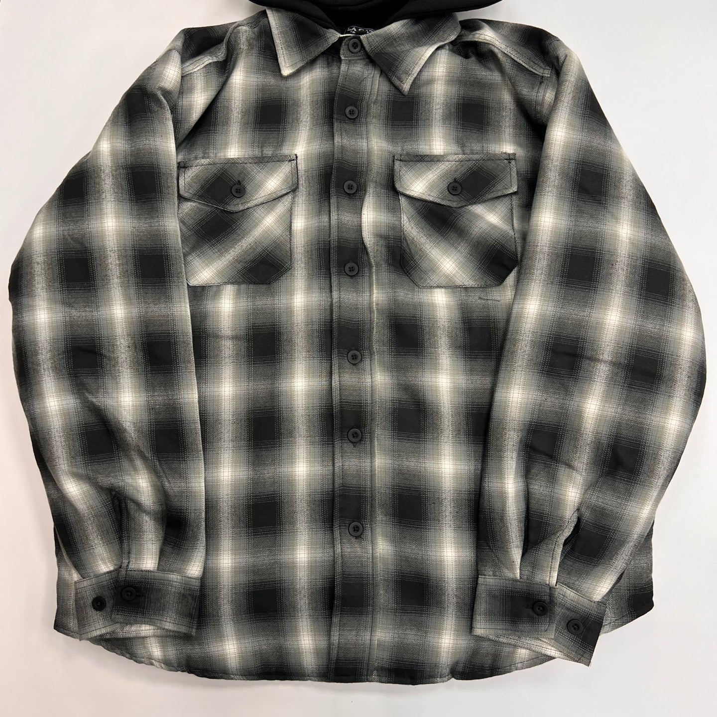 Men's Winter Hooded Quilt Plaid Jacket