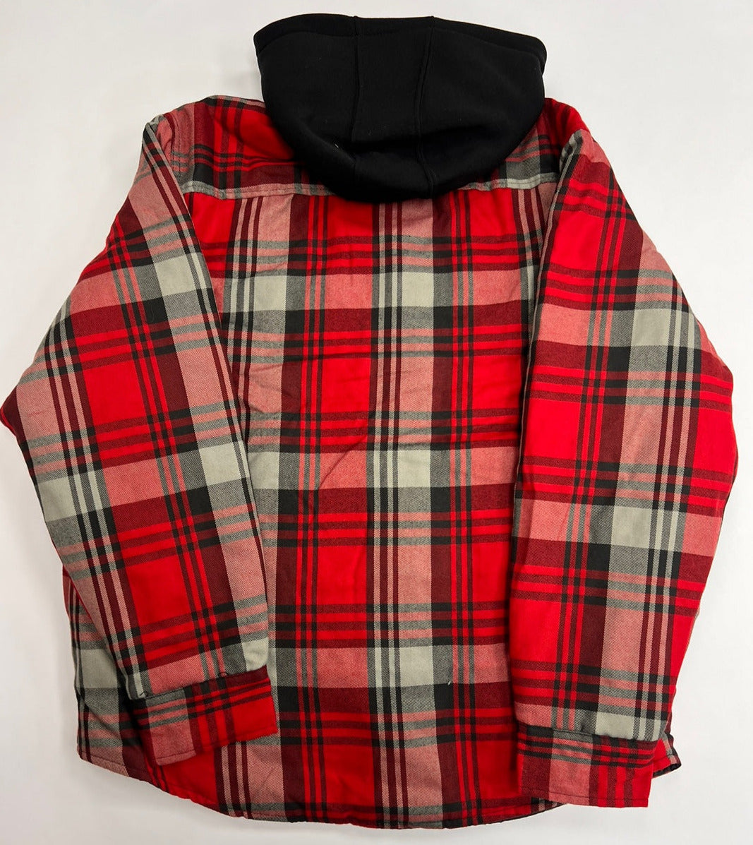 Men's Winter Hooded Quilt Plaid Jacket