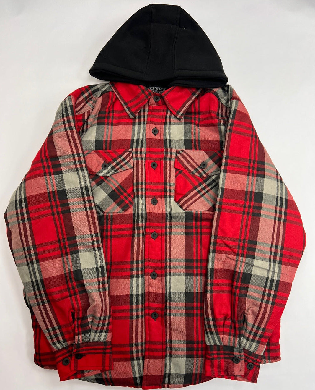 Men's Winter Hooded Quilt Plaid Jacket