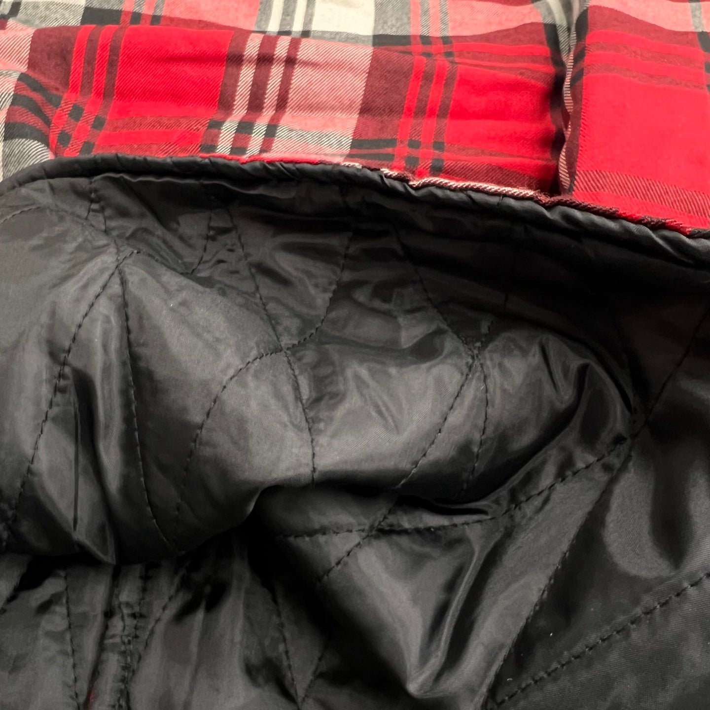 Men's Winter Hooded Quilt Plaid Jacket