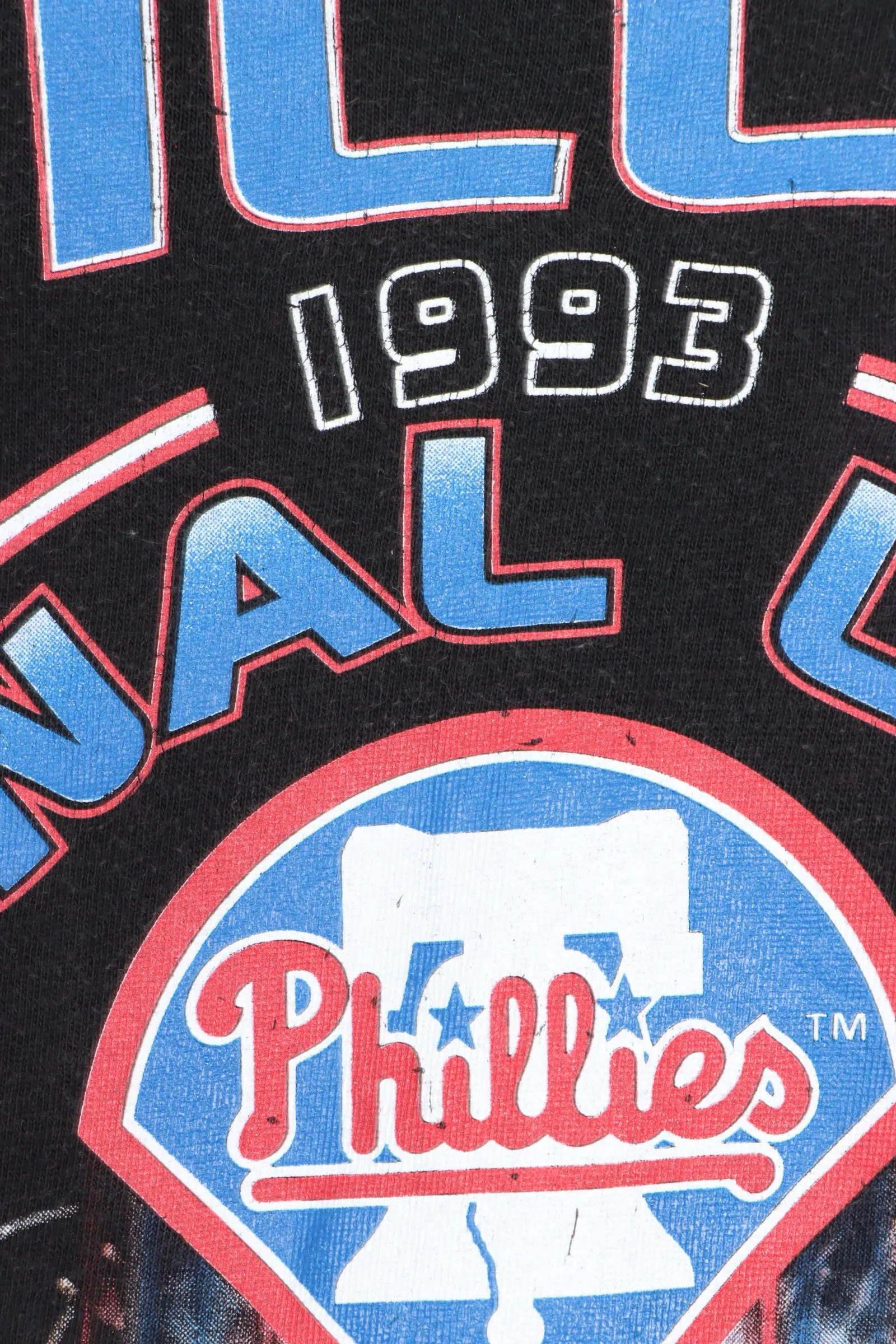 MLB 1993 Philadelphia Phillies Single Stitch STARTER T-Shirt USA Made (XL)