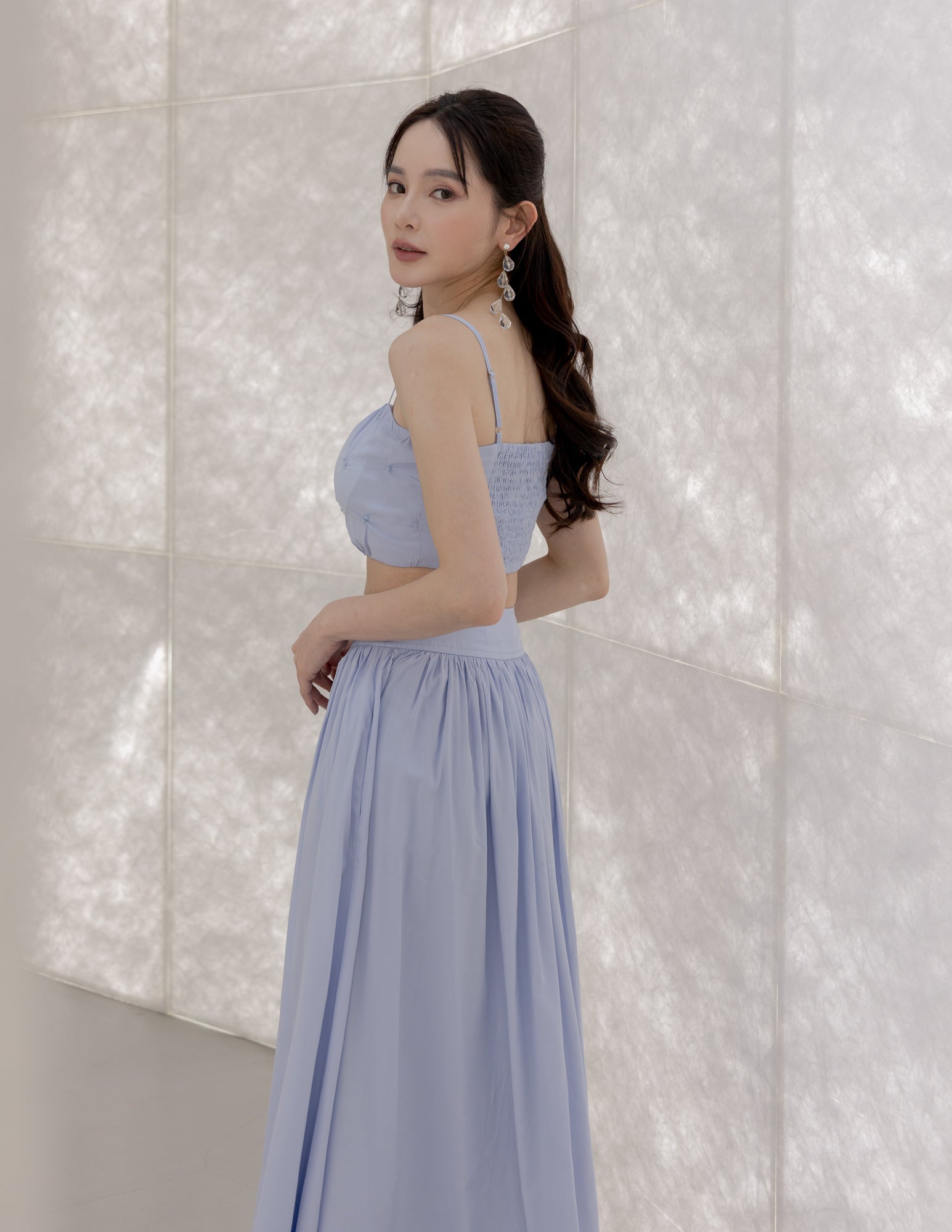 Morie Dress Co-Ord Set in Powder Blue