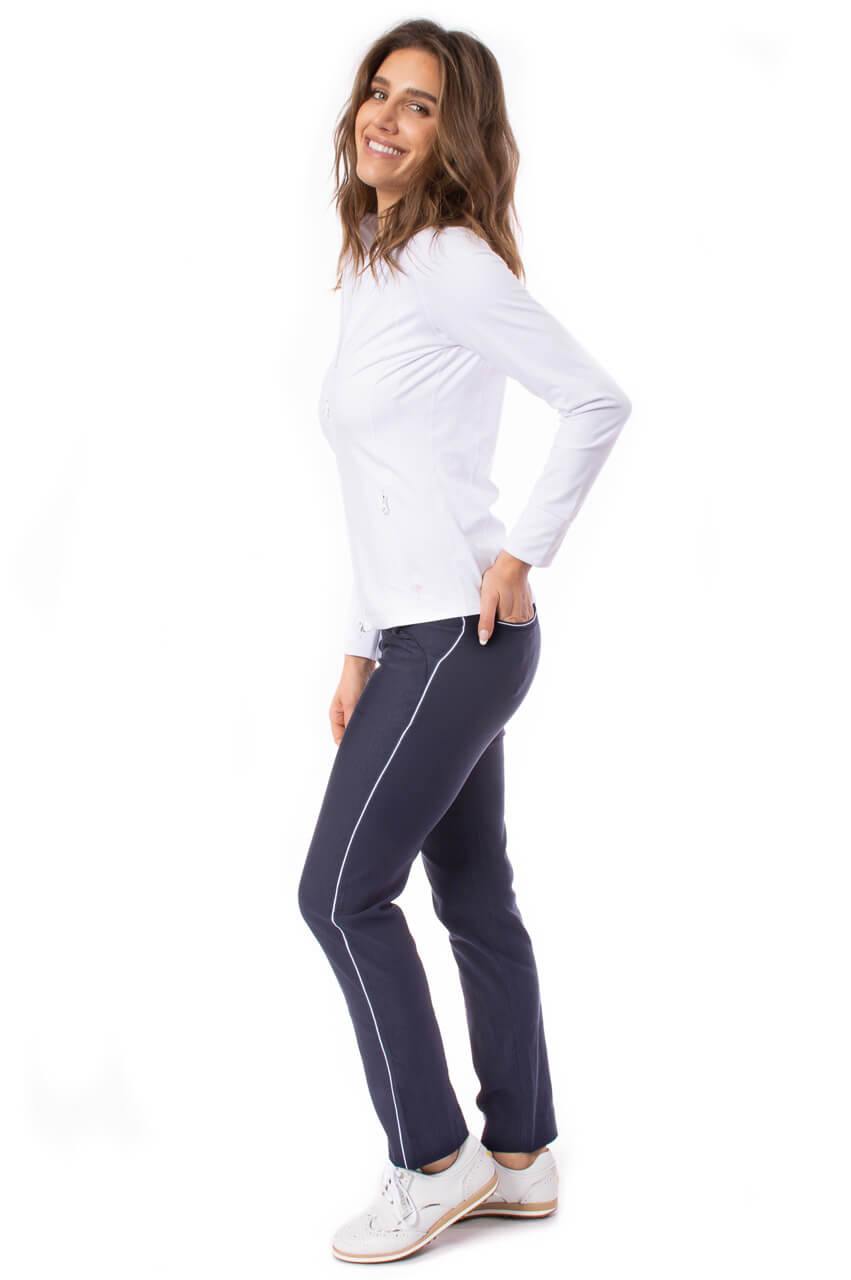 Navy/White Trophy Pull-On Pant