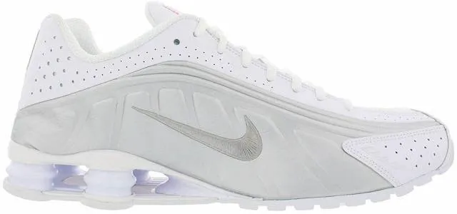 Nike Men's Shox R4 White Metallic Shoes 104265-131