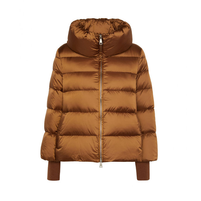 PADDED DOWN JACKET WITH DETACHABLE CUFFS Woman Wood 