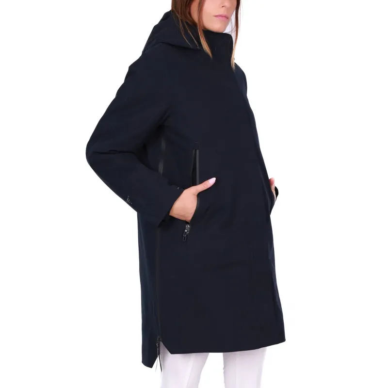 PARKA LUNGO CON CAPPUCCIO, BLU