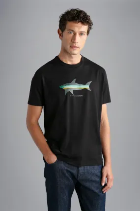 Paul & Shark - T-shirt manches courtes de coton Black Mamba par Bixio