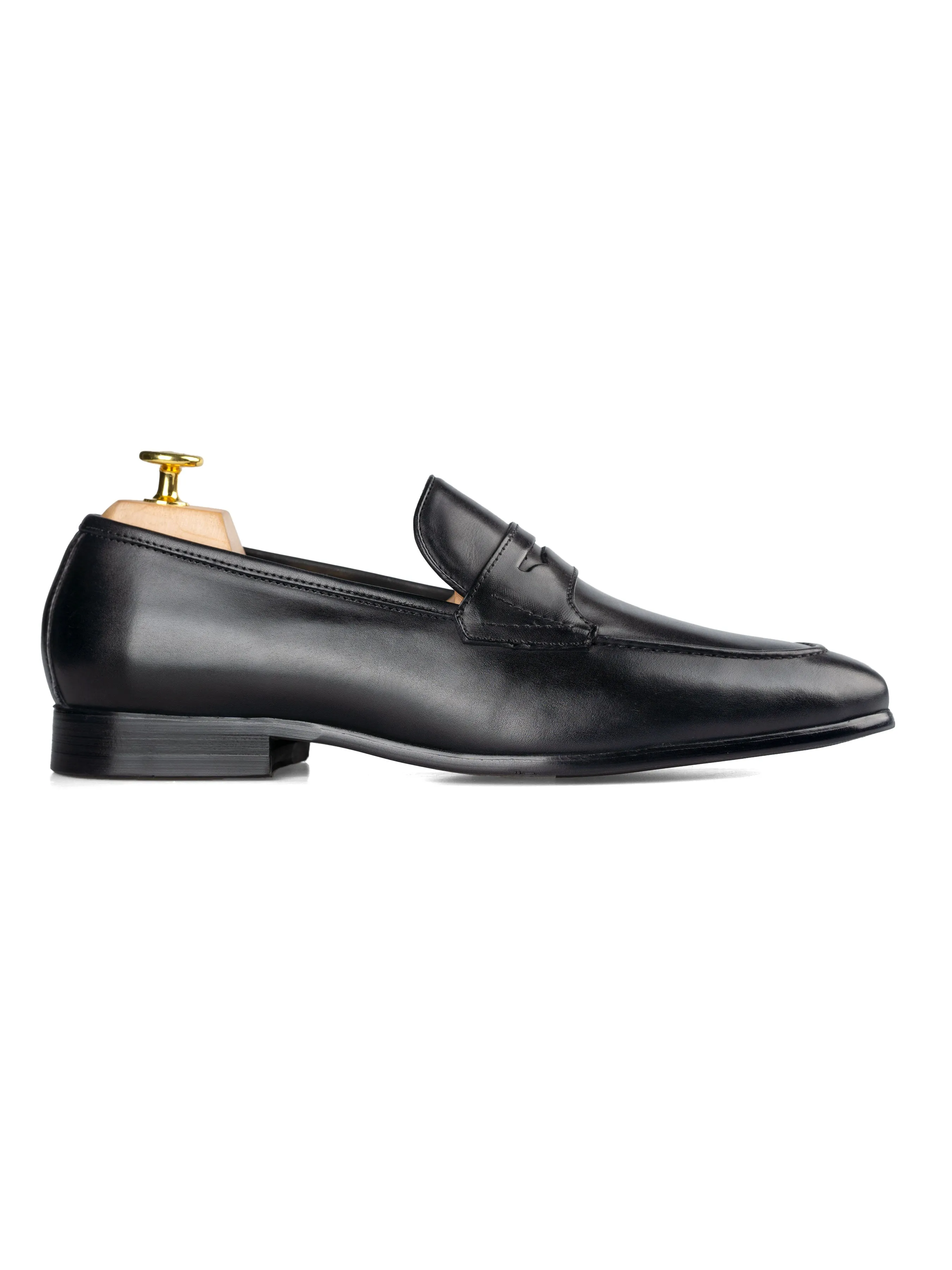 Penny Loafer Wing Strap - Solid Black