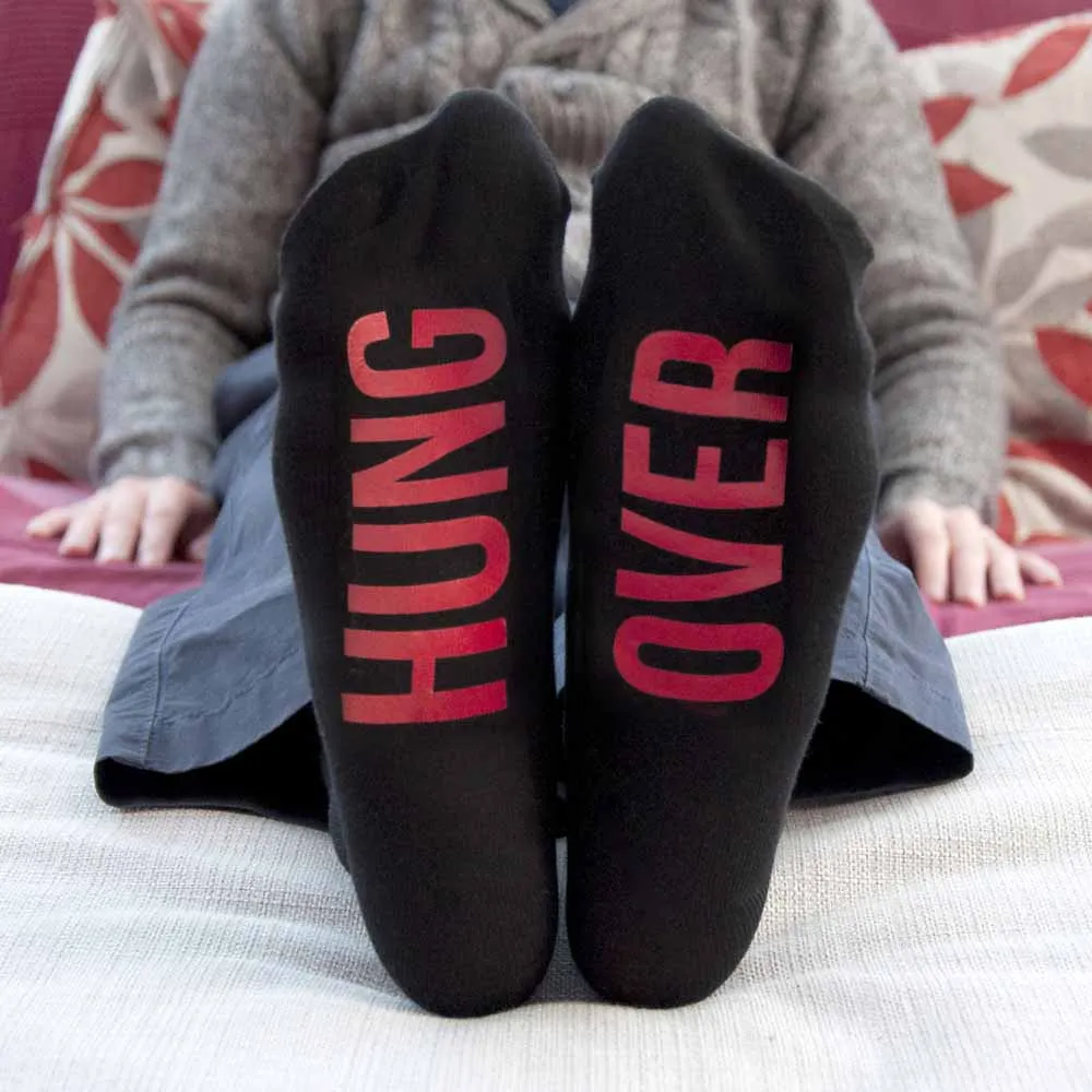 Personalised Jet Black & Crimson Socks