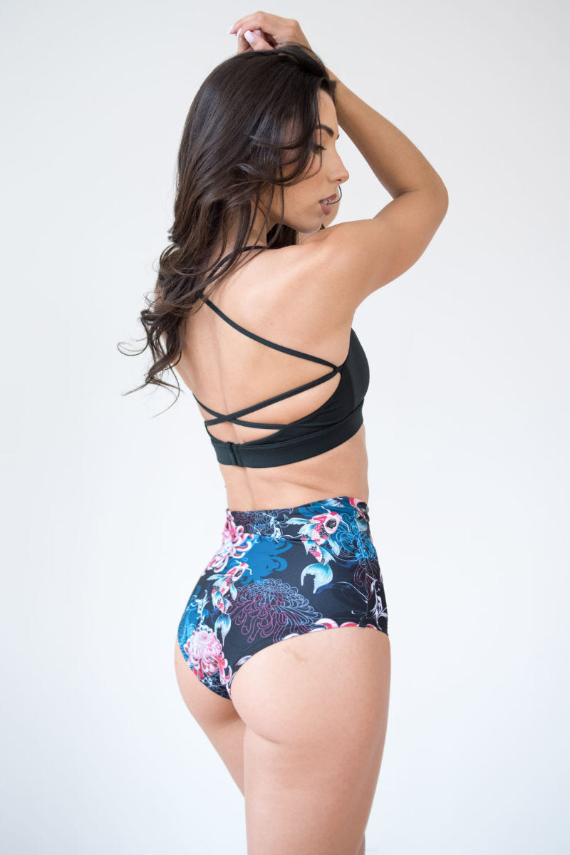 Pole Addict High Waisted Shorts - Koi