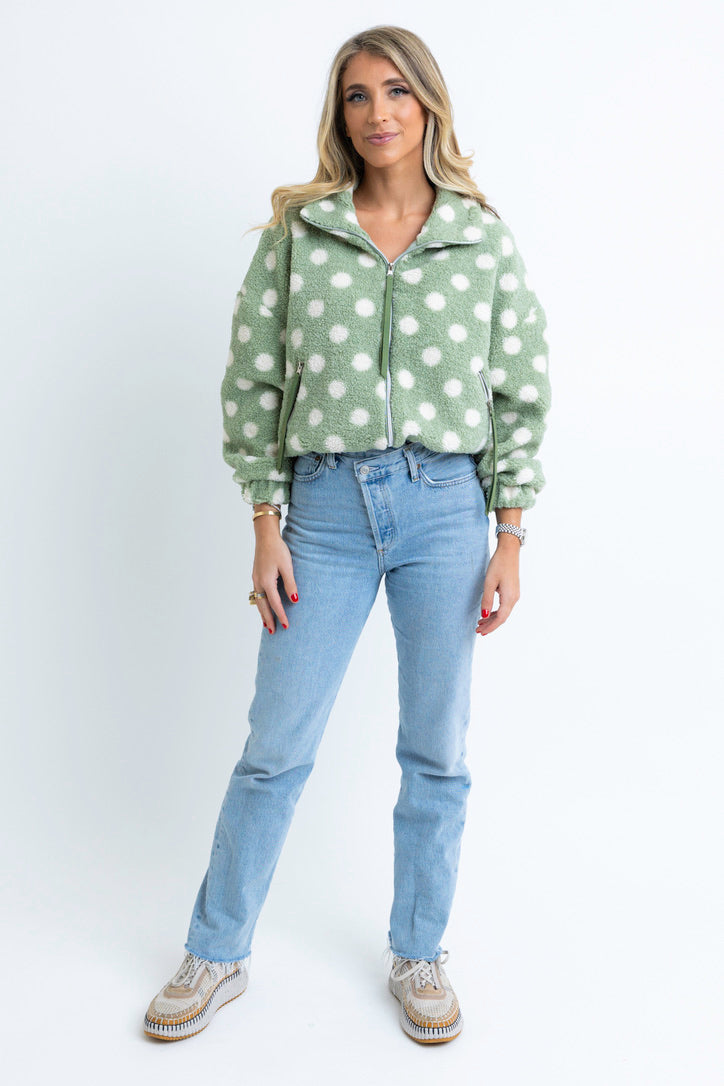 Polka Dot Fleece Jacket