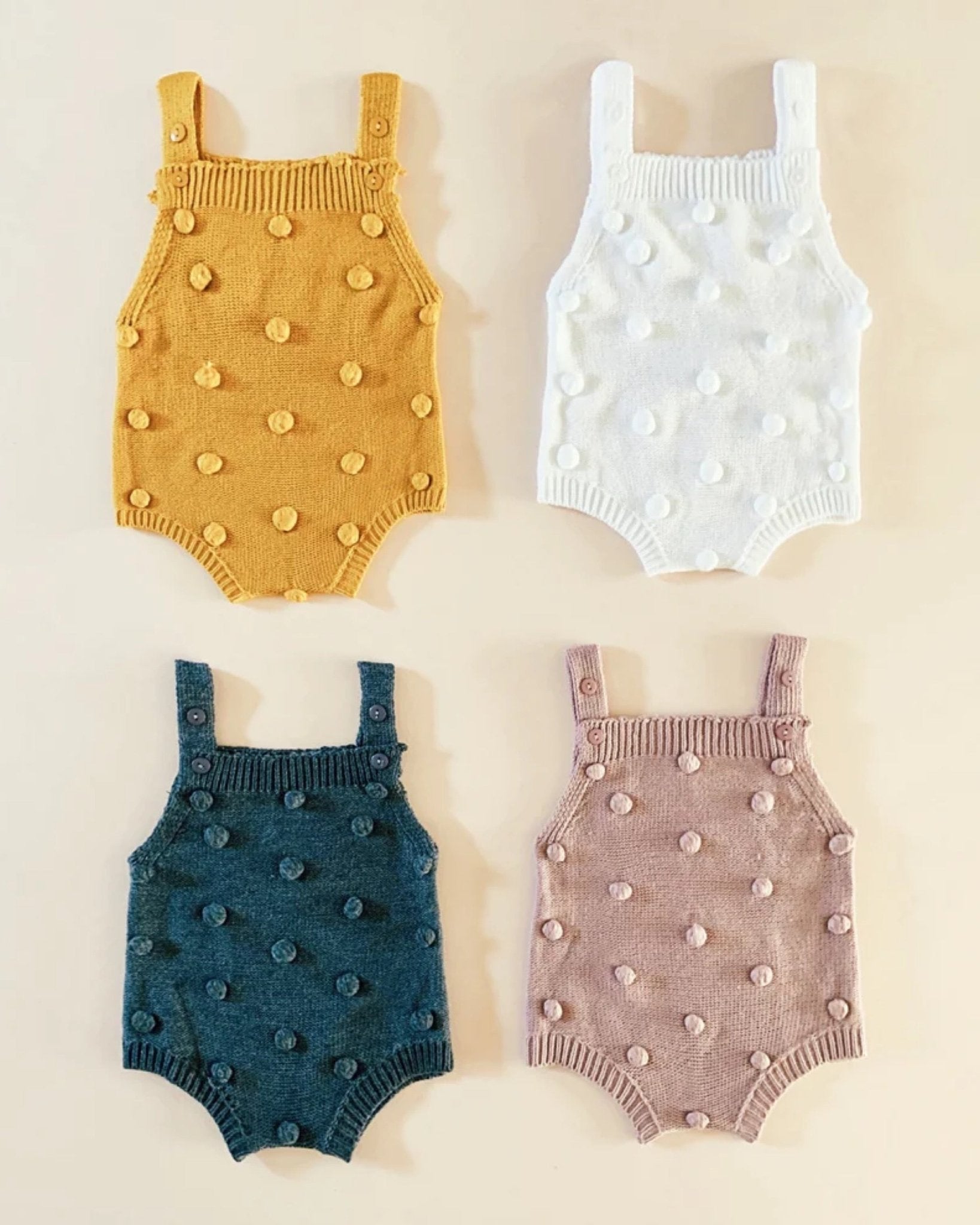 Popcorn Knit Romper | Marigold