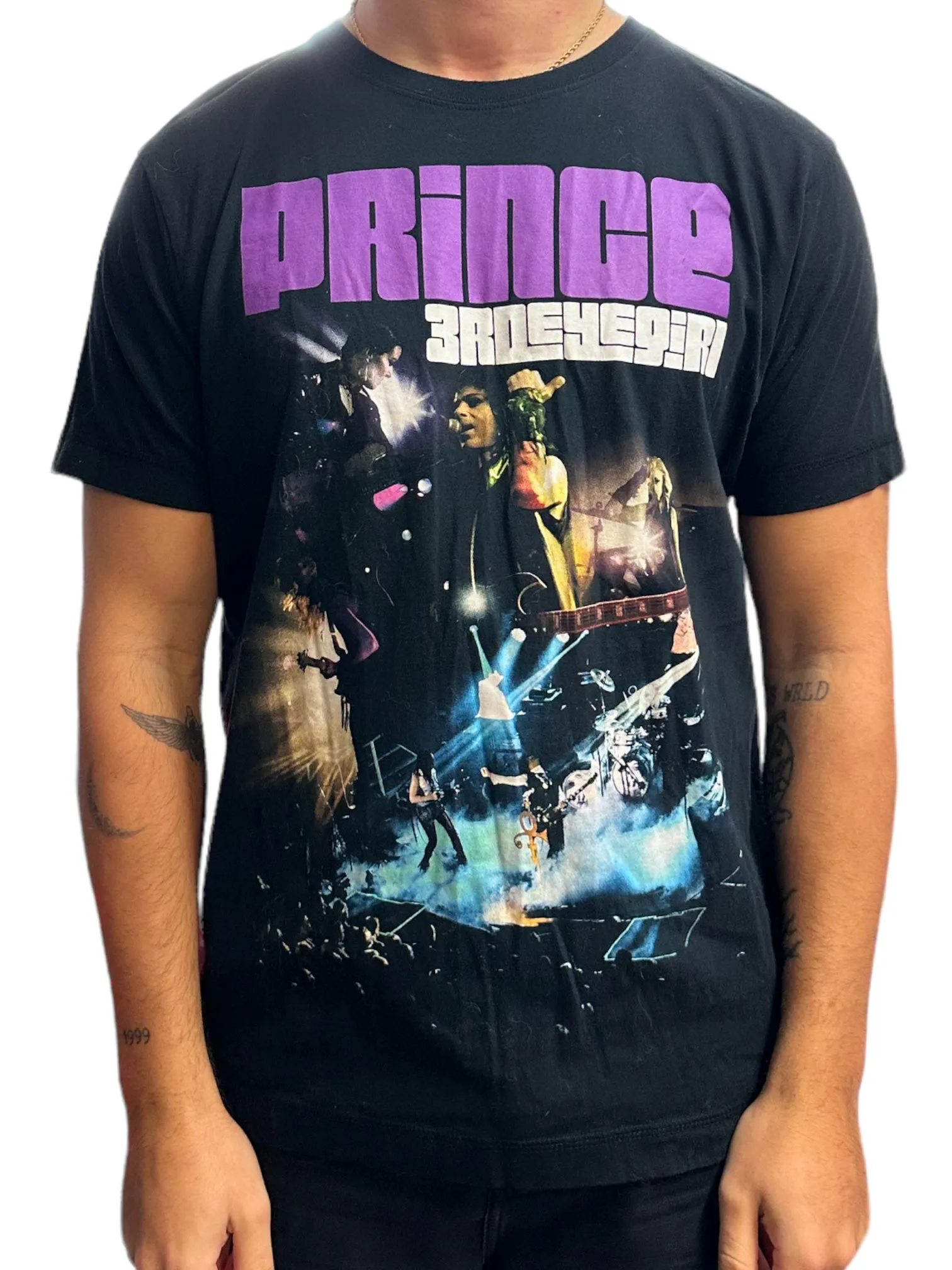 Prince – 3RDEYEGIRL- LIVE Design Official Tour Unisex T Shirt Back Printed MINT: LARGE