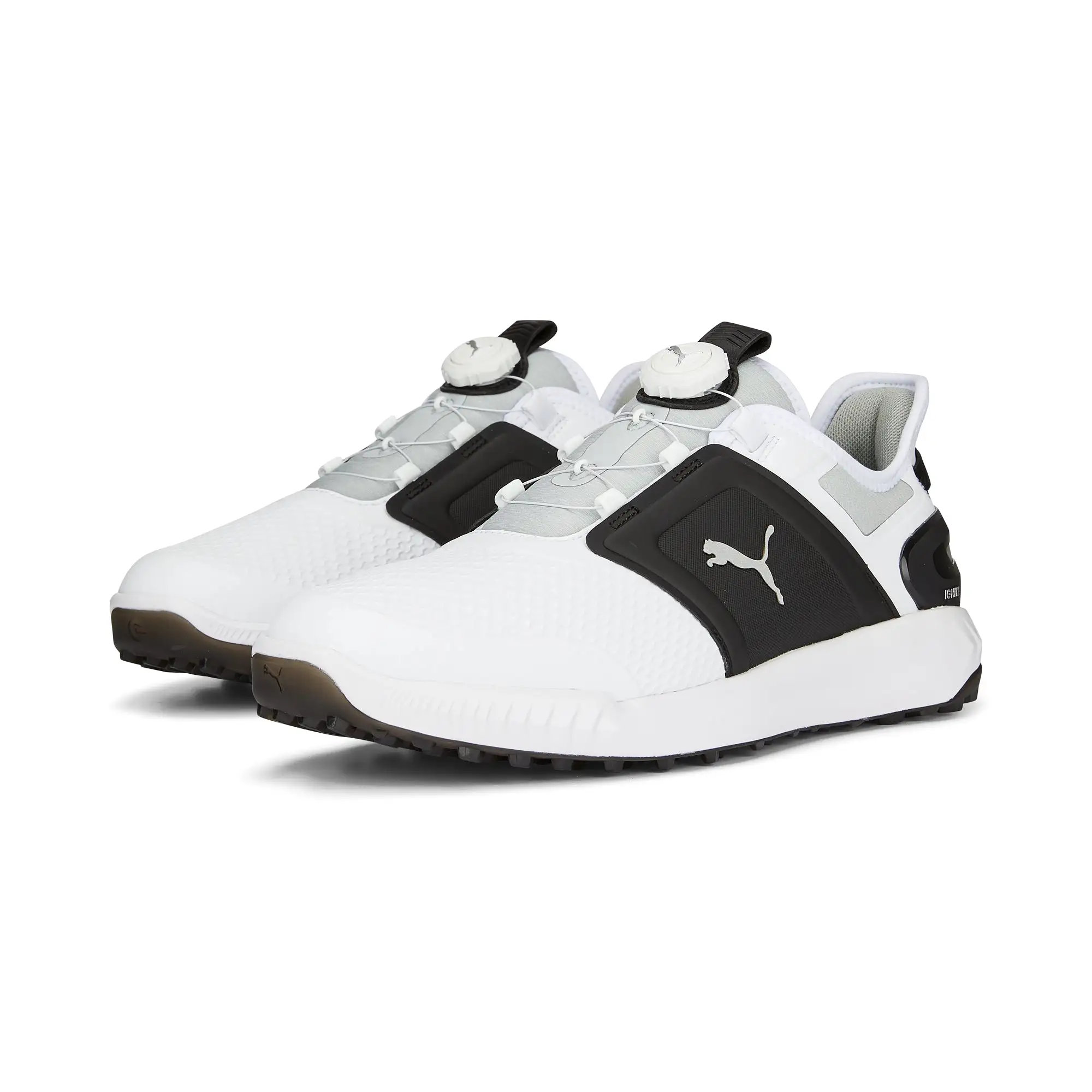 Puma Men's Ignite Elevate Disc Spikeless Golf Shoes - White/Black