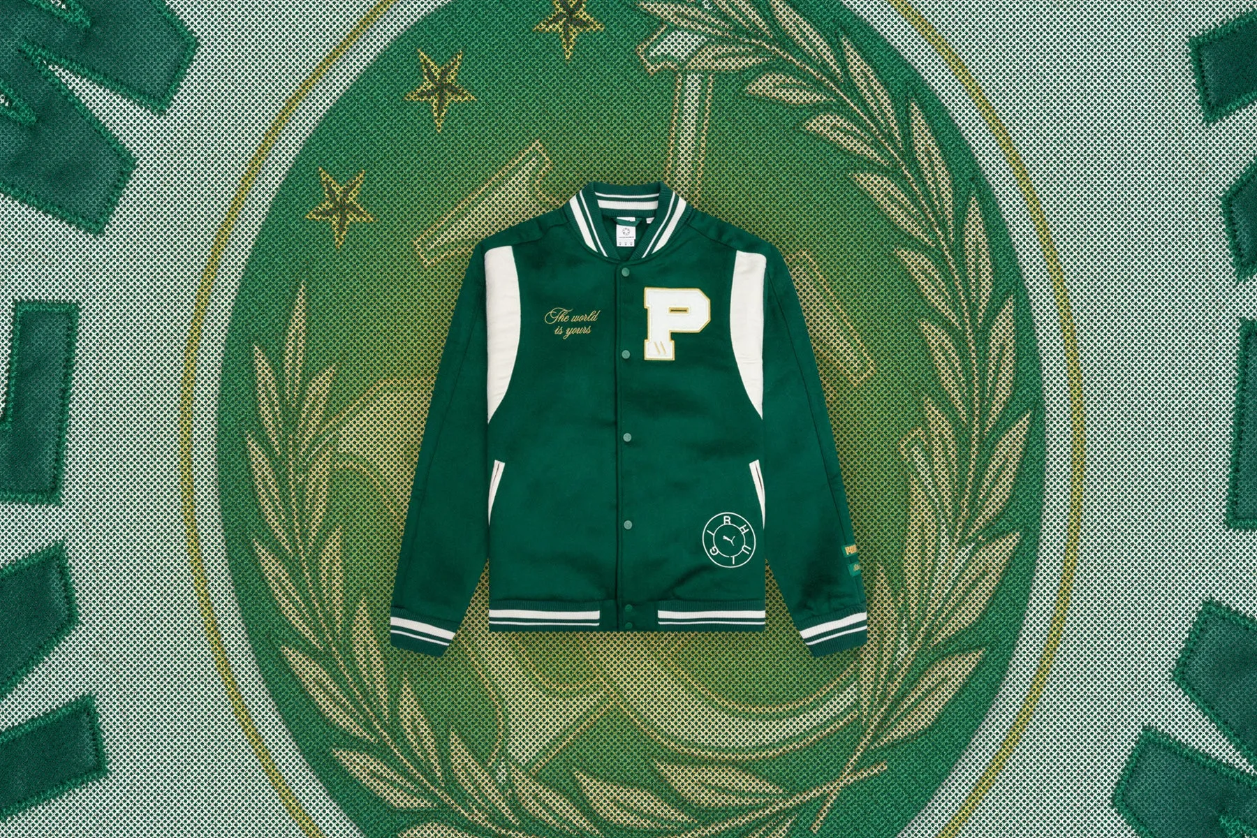 Puma x Rhuigi Varsity Jacket - Evergreen