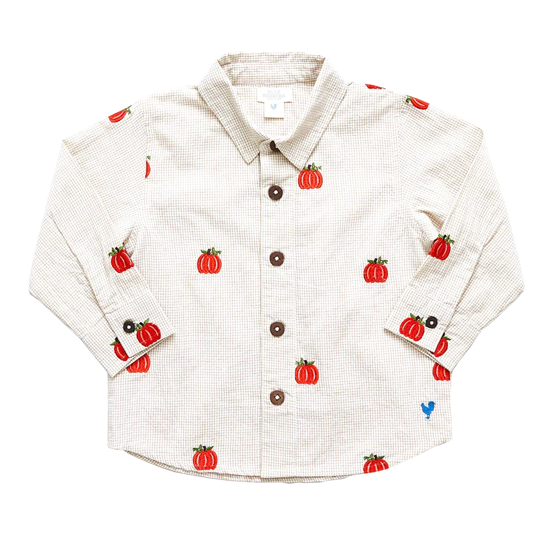 Pumpkin Embroidery Jack Shirt