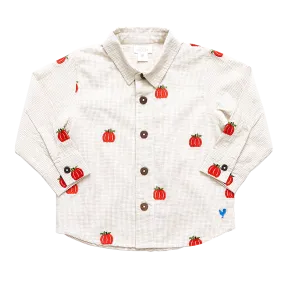 Pumpkin Embroidery Jack Shirt