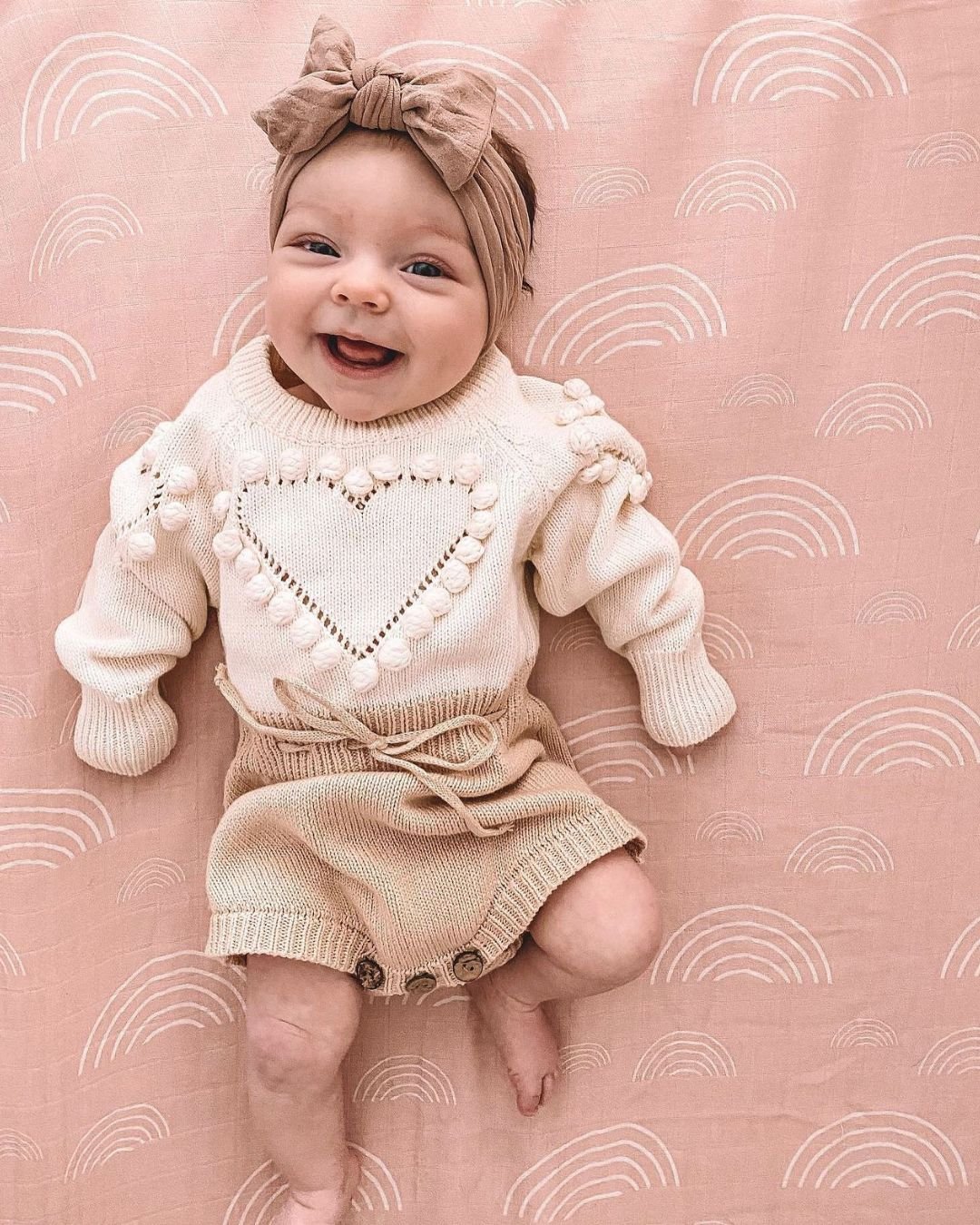 Pure Love Knit Romper | Latte