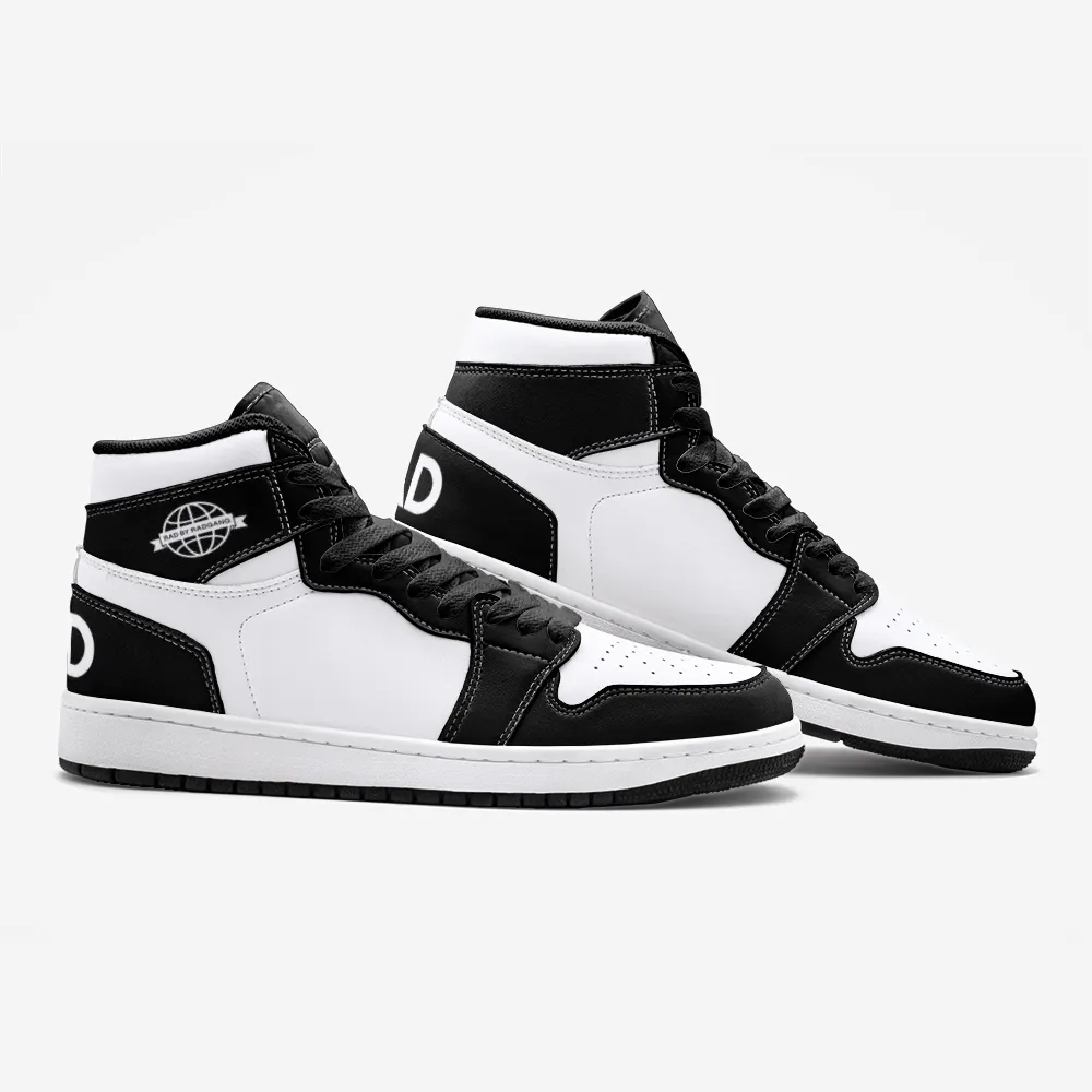 RAD SKYWALKER LEATHER MID TOP SNEAKERS - BLACK