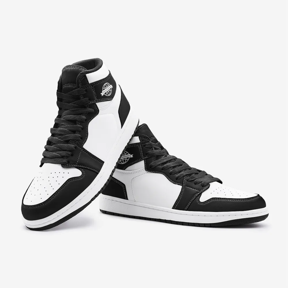 RAD SKYWALKER LEATHER MID TOP SNEAKERS - BLACK