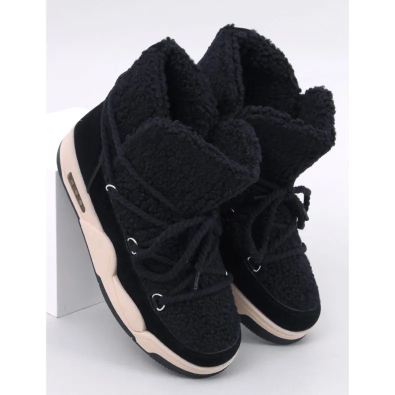 Remal Black insulated snow boots