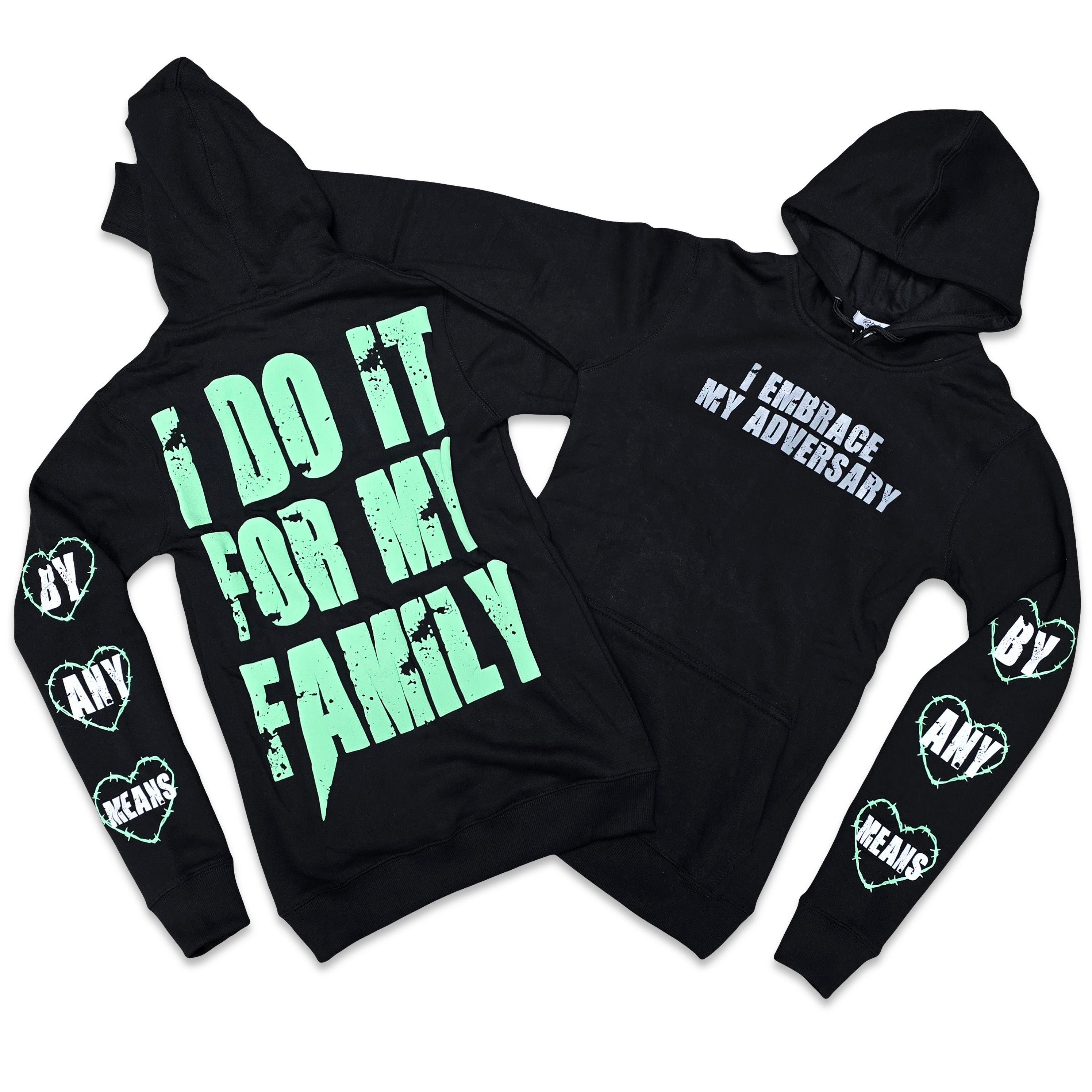 RETRO LABEL FAMILY HOODIE (RETRO 3 GREEN GLOW)