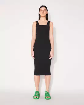 RIB TWO WAY DRESS - BLACK