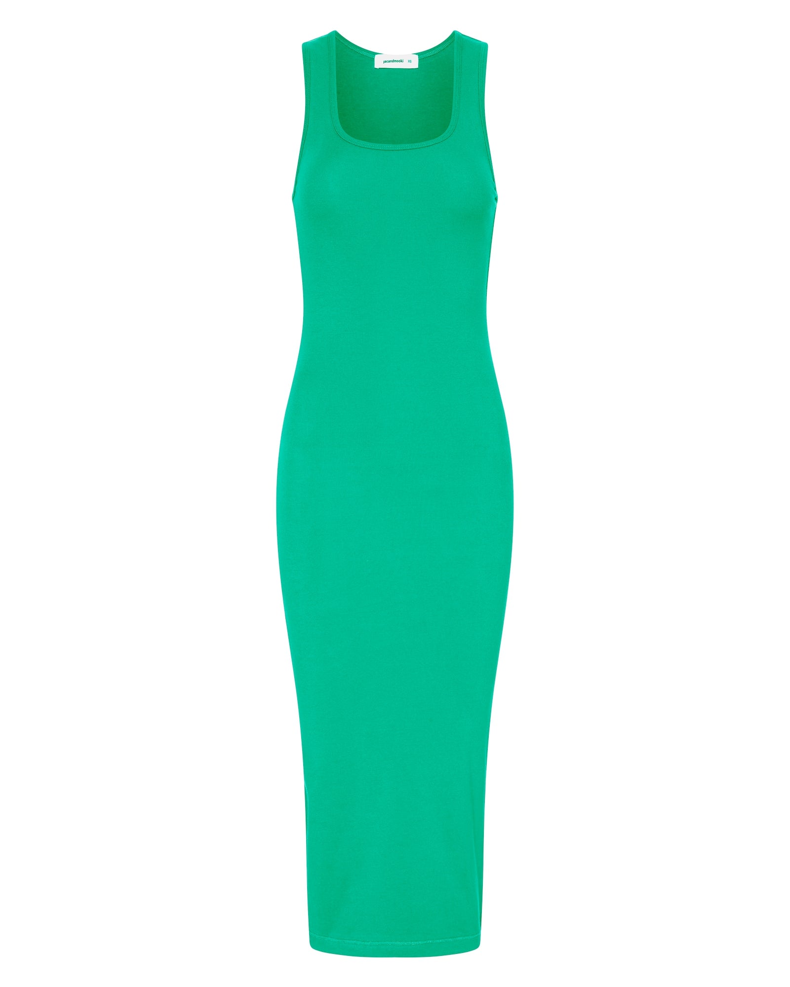 RIB TWO WAY DRESS - POOL GREEN