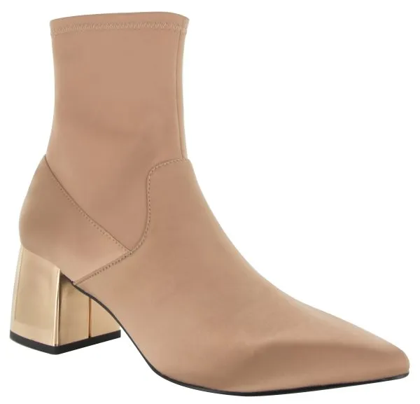 Senso Women's Skyler II Satin Chunky Heel Boot - TAN